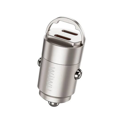 WiWU Wi-QC029 Nano Series 30W Fast Car Charger — Dual USB-C PD Fast Charging