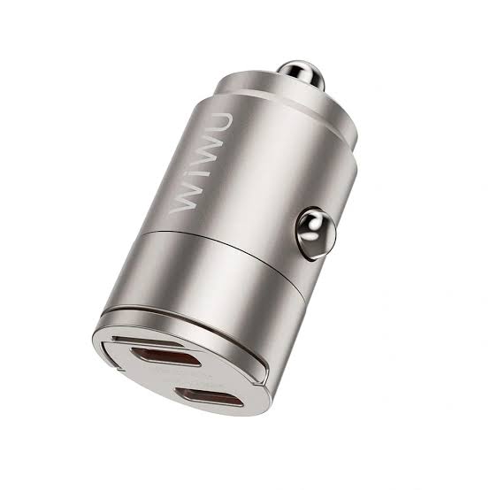 WiWU Wi-QC029 Nano Series 30W Fast Car Charger — Dual USB-C PD Fast Charging