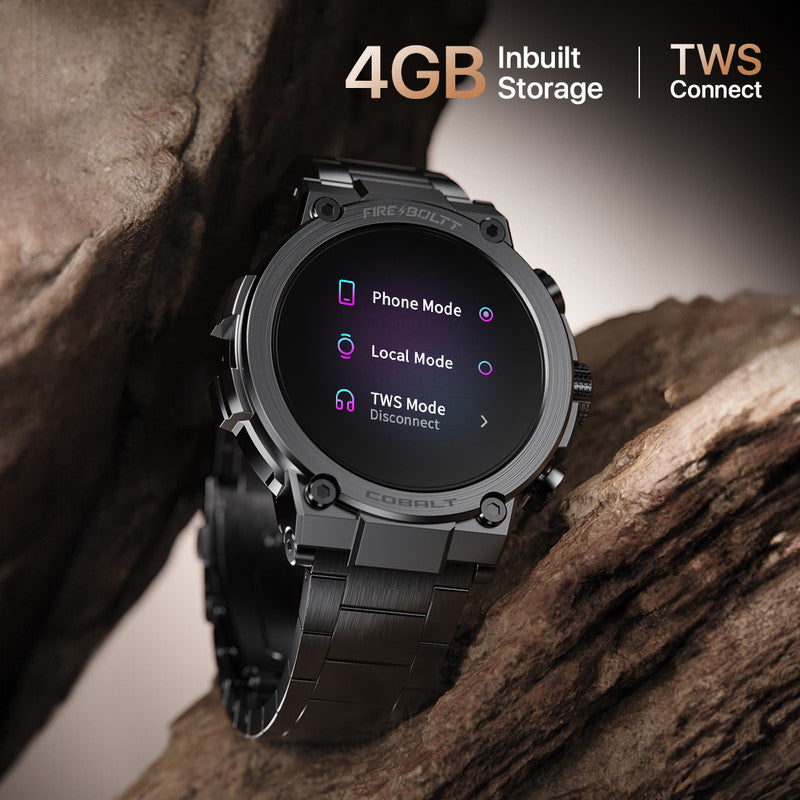 Fire-Boltt Cobalt 36.3mm AMOLED display, BT call, 300+ sports modes, 4BG storage, IP67 Smartwatch