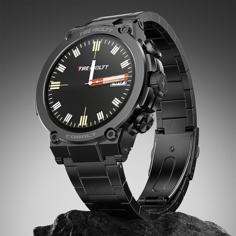Fire-Boltt Cobalt 36.3mm AMOLED display, BT call, 300+ sports modes, 4BG storage, IP67 Smartwatch - Nalanda Enterprises