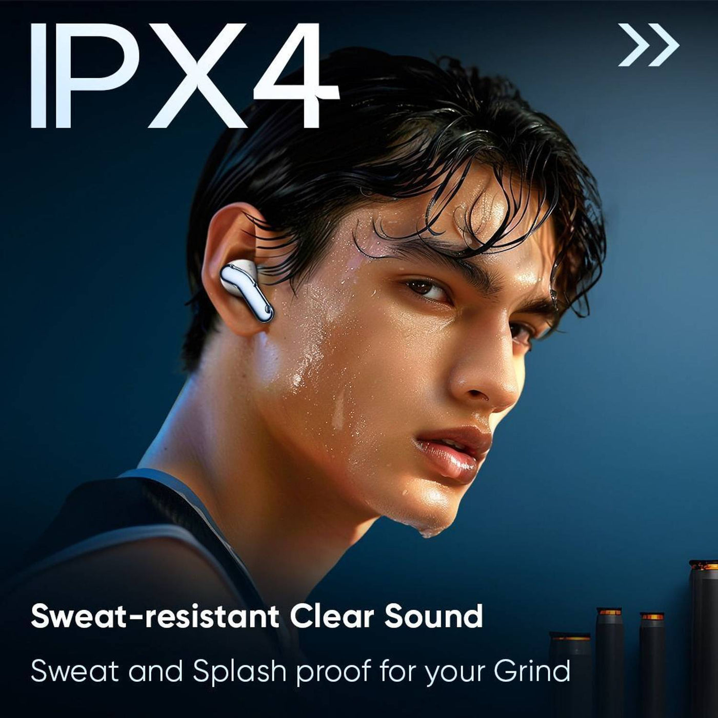 Mivi Duopods I6, 55Hrs PT, HD Call, Fast Charging, 3D Sound, 9EQ Modes App Supp, IPX4 Bluetooth (Blue, True Wireless) Mivi