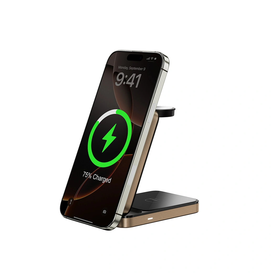 WiWU Wi-W038 3-in-1 Magnetic Wireless Charging Station for iPhone, Watch & Earbuds wiwu