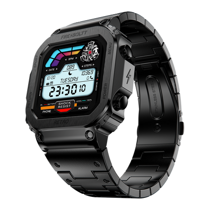 Fire-Boltt Retro 39.1mm (1.54) Display, Bluetooth call, Voice Assistance, Steel Straps Smartwatch - Nalanda Enterprises