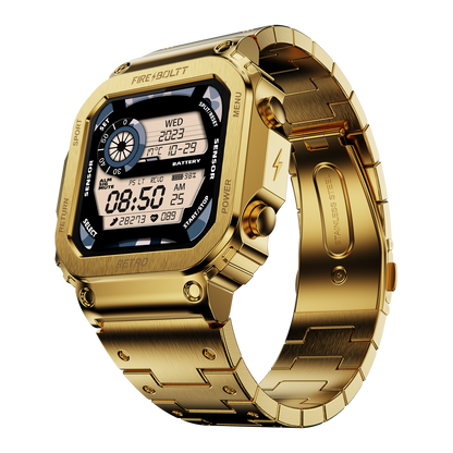 Fire-Boltt Retro 39.1mm (1.54) Display, Bluetooth call, Voice Assistance, Steel Straps Smartwatch - Nalanda Enterprises