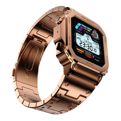 Fire-Boltt Retro 39.1mm (1.54) Display, Bluetooth call, Voice Assistance, Steel Straps Smartwatch - Nalanda Enterprises