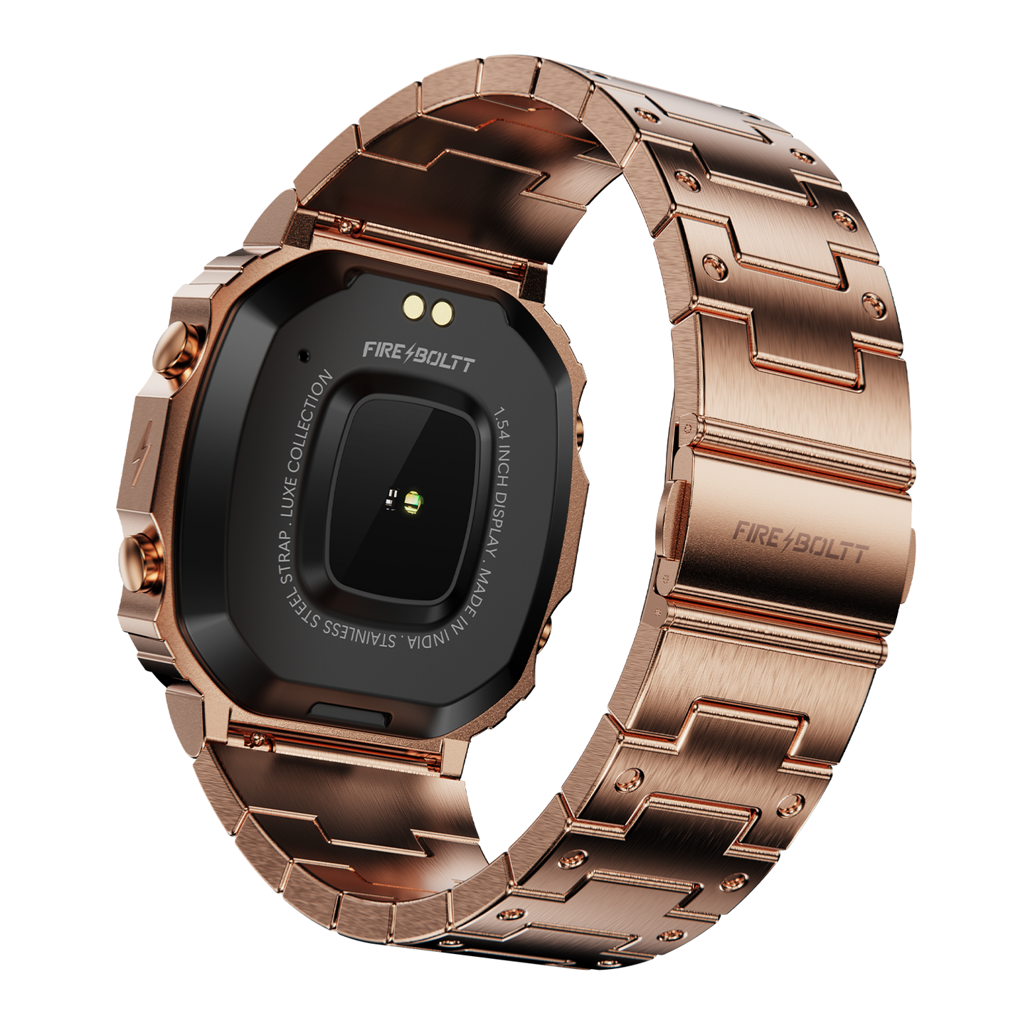 Fire-Boltt Retro 39.1mm (1.54) Display, Bluetooth call, Voice Assistance, Steel Straps Smartwatch - Nalanda Enterprises