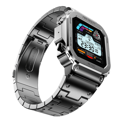 Fire-Boltt Retro 39.1mm (1.54) Display, Bluetooth call, Voice Assistance, Steel Straps Smartwatch - Nalanda Enterprises