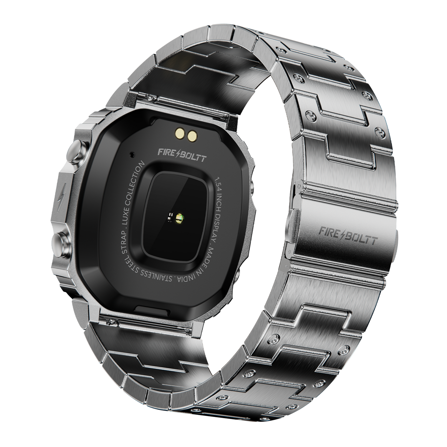 Fire-Boltt Retro 39.1mm (1.54) Display, Bluetooth call, Voice Assistance, Steel Straps Smartwatch - Nalanda Enterprises