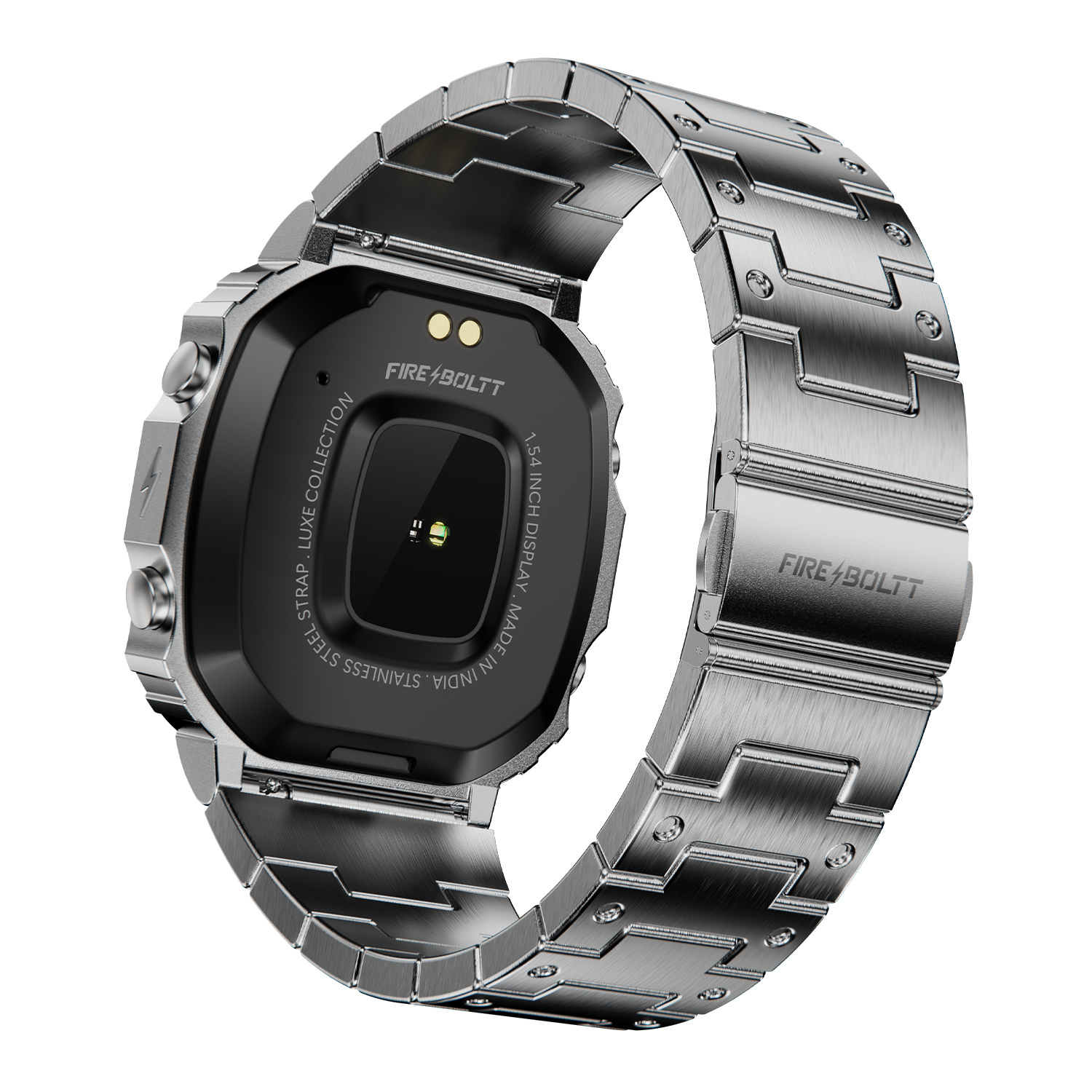 Fire-Boltt Retro 39.1mm (1.54) Display, Bluetooth call, Voice Assistance, Steel Straps Smartwatch - Nalanda Enterprises
