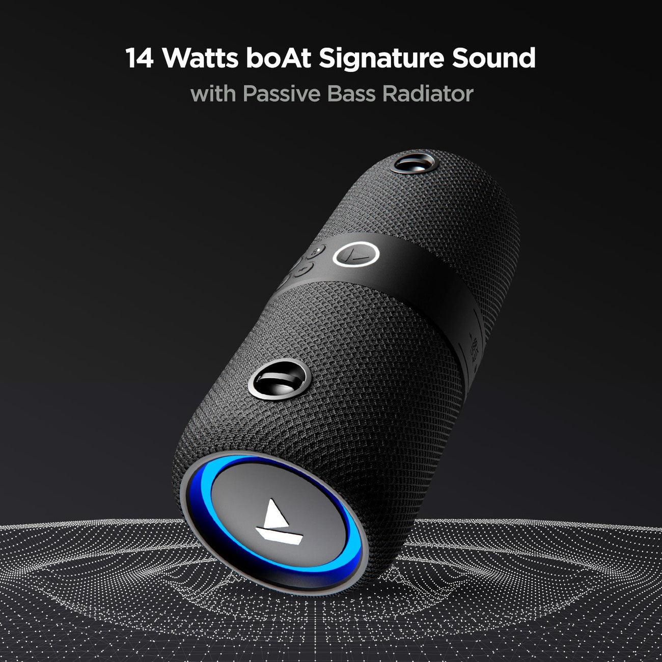 boAt Stone 1208 14W Bluetooth Speaker with Upto 9 Hours Battery, RGB LEDs, IPX7 and TWS Feature - Nalanda Enterprises