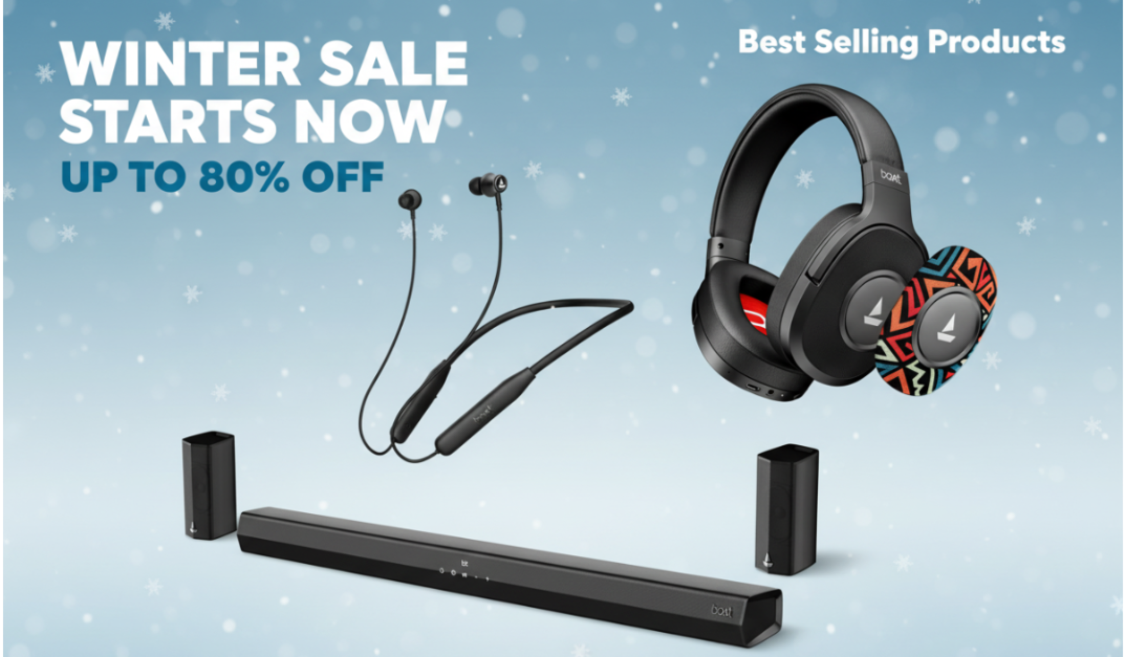 Winter Sale Banner 4K