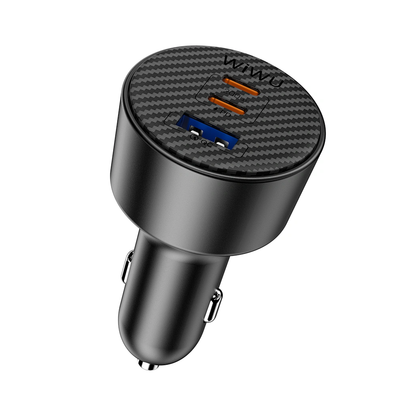 WiWU Wi-CC026 200W Car Charger — Triple-Port Type-C PD PPS Fast Charging with Aluminum + Kevlar Body wiwu